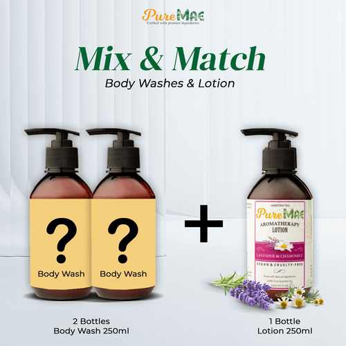 PureMAE Aromatherapy Mix N Match Body Wash & Lavender Chamomile Lotion