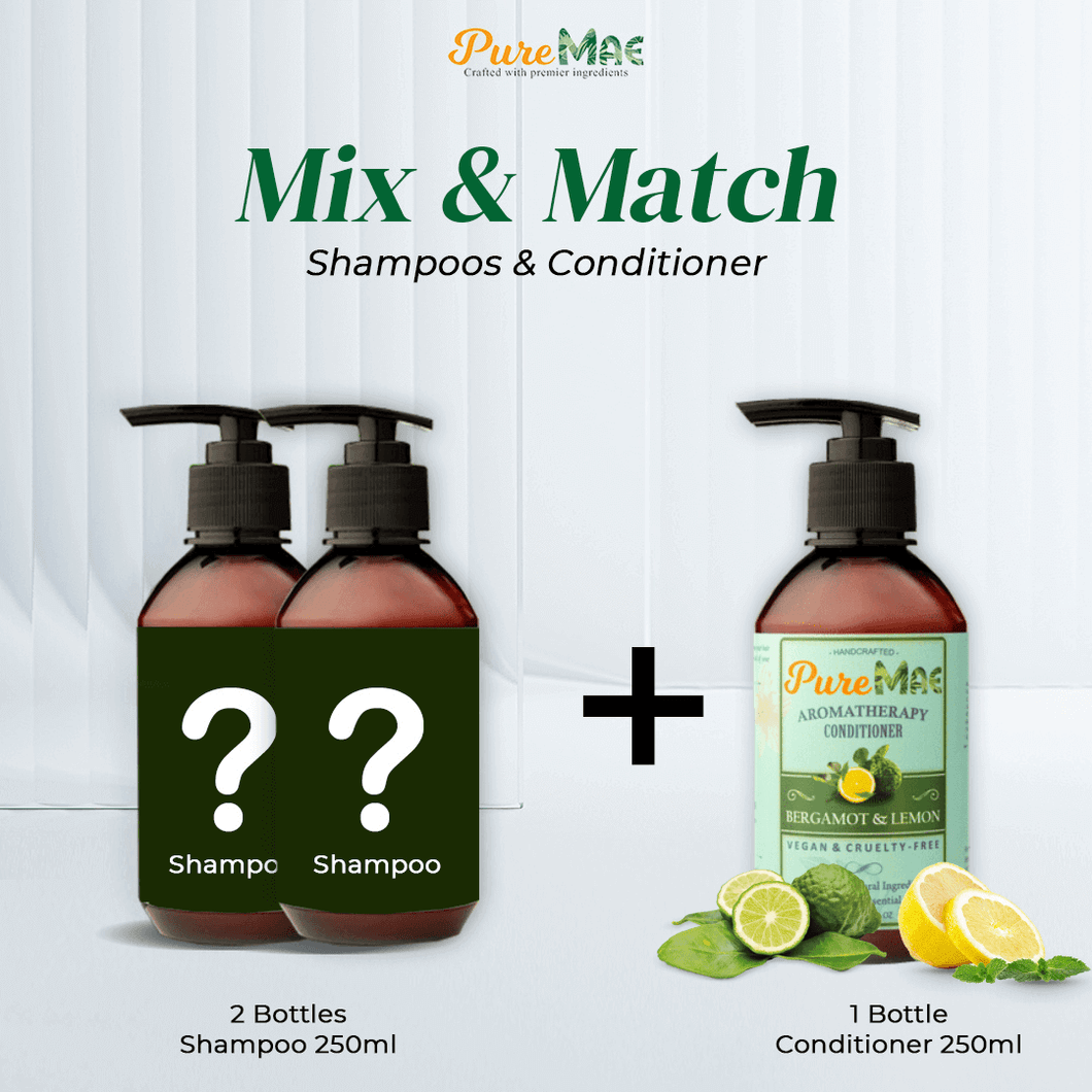 PureMAE Aromatherapy Mix N Match Shampoos & Bergamot Lemon Conditioner